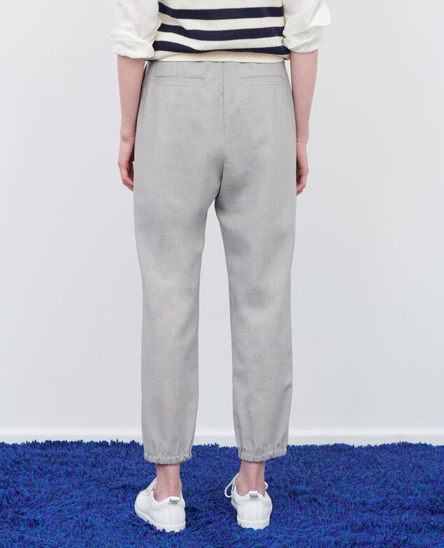 JOSÉPHINE - Joggerhose aus Wolle 04 lightgrey