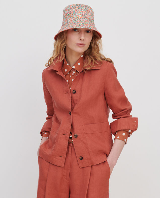 Arbeitsjacke aus Panamaleinen 7200c 13 red
