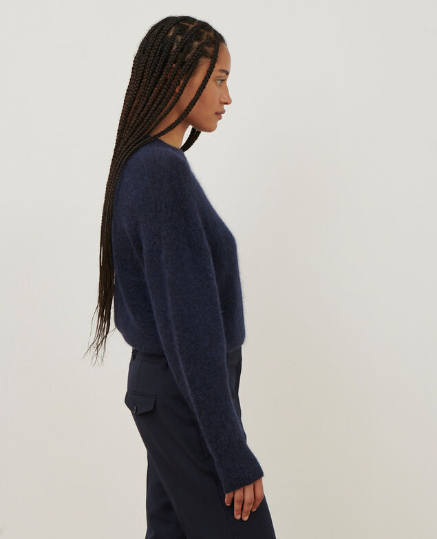 Pullover aus Alpakamischwolle A692 navy