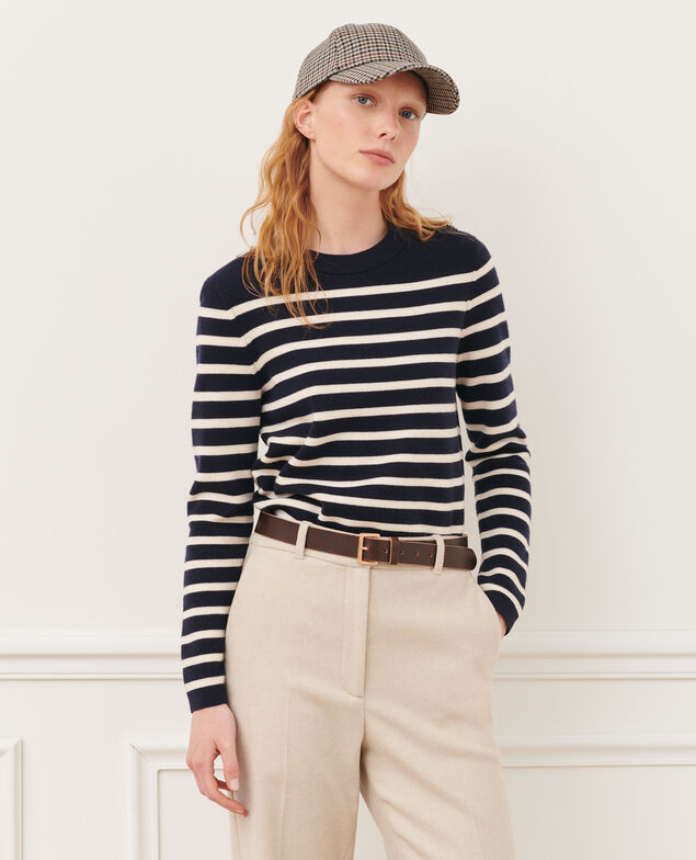 MADDY - Pullover aus Merinowolle im Marinelook