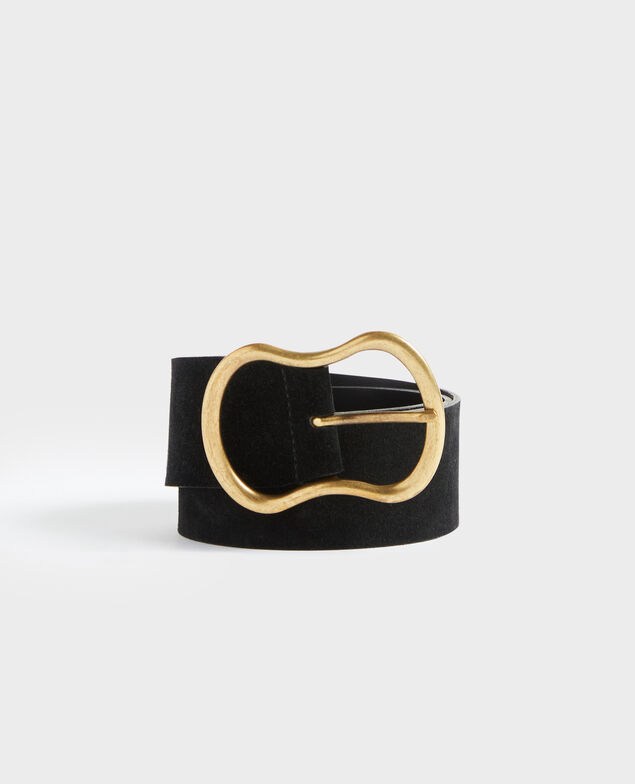 Breiter Wildledergürtel 8853 09 black