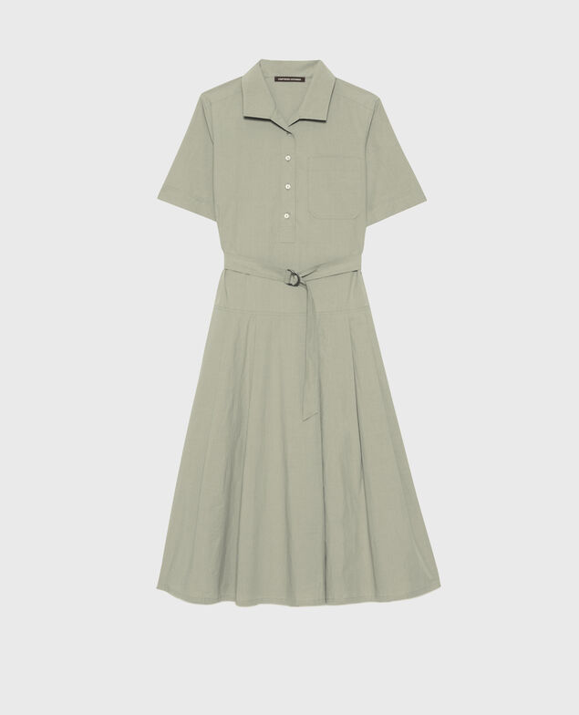 Midi-Kleid aus Baumwolle 0560 vetiver
