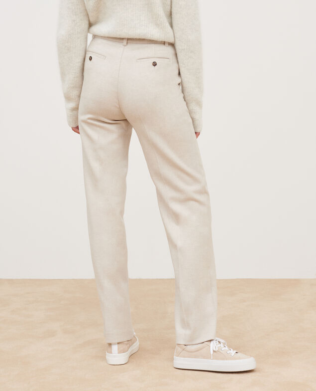BLANDINE - Gerade Hose aus Flanell