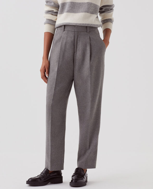 Gerade Hose aus Wolle U060 gray