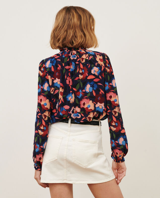Gemusterte Bluse 8858 69 navy print