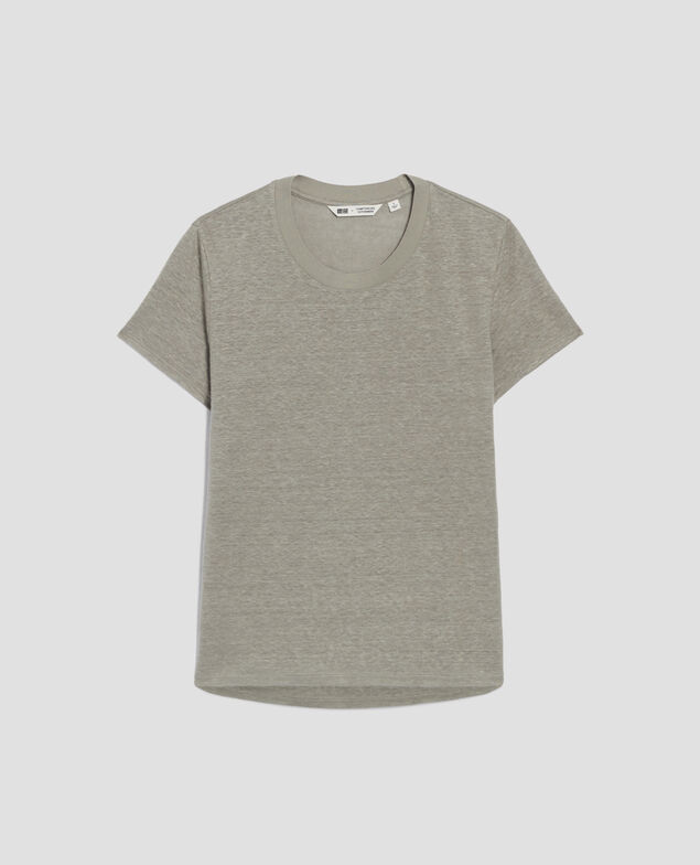AMANDINE - T-Shirt mit Rundhalsausschnitt aus Baumwolle H050 vetiver