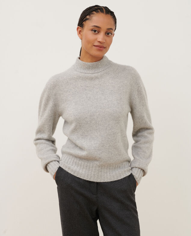 Pullover mit hohem Kragen aus Kaschmir