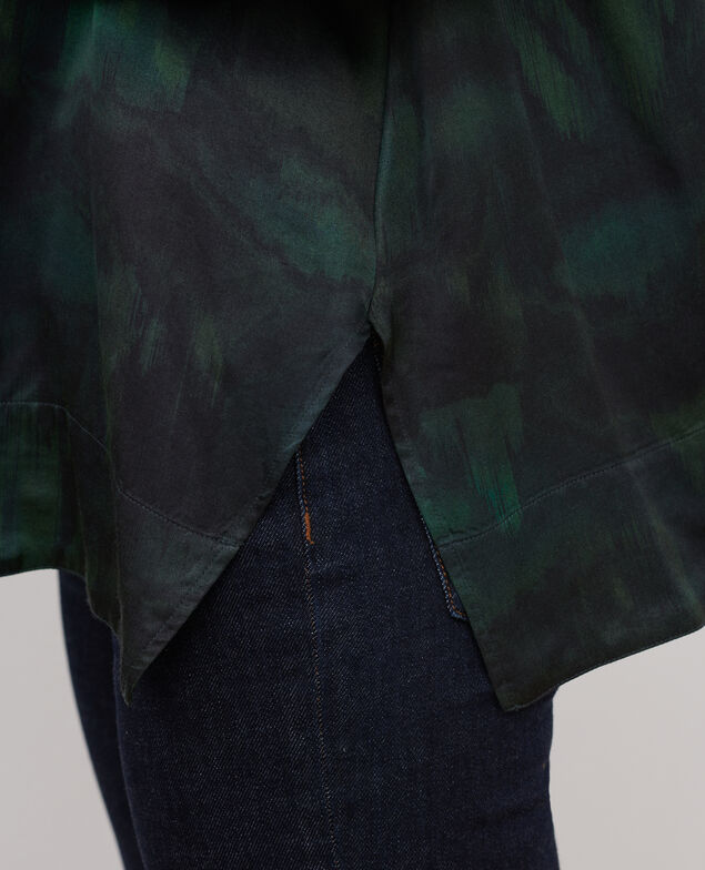 Fließende gemusterte Bluse A581 print bolero green