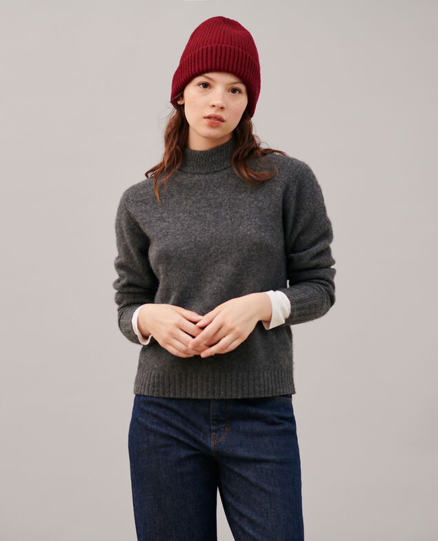 Pullover mit hohem Kragen aus Kaschmir 8835 05 gray