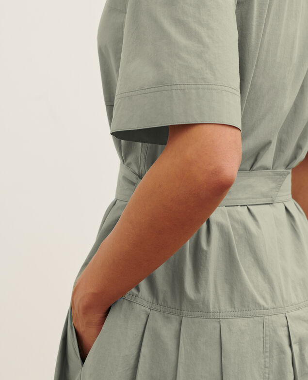 Midi-Kleid aus Baumwolle 0560 vetiver