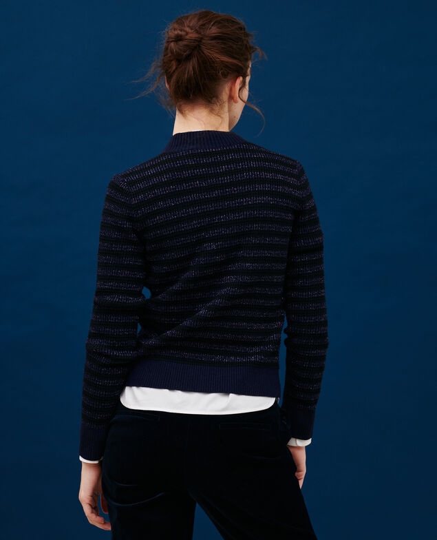 Gestreifter Pullover 8824 09 black