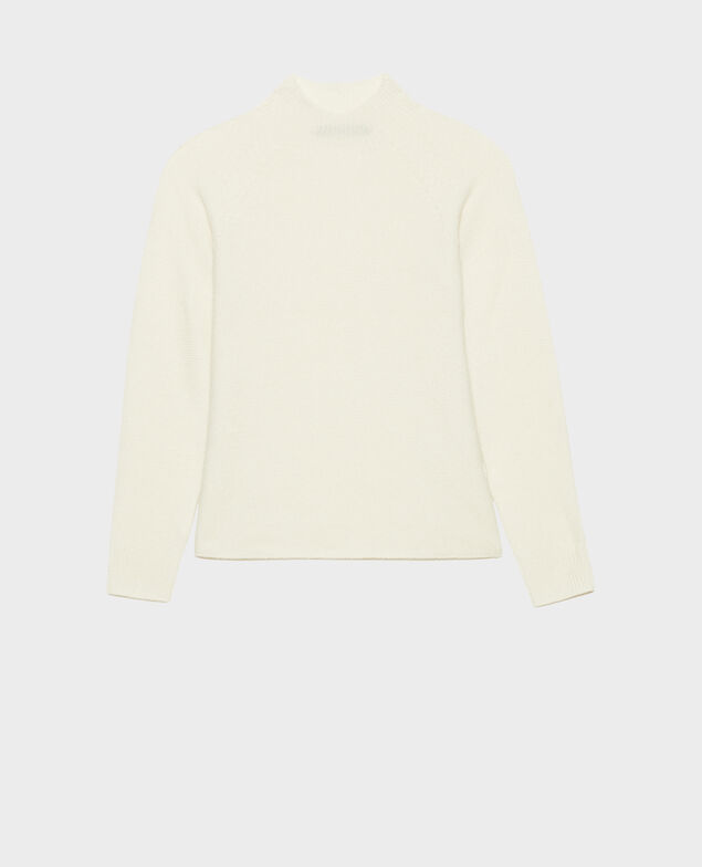Ausgestellter 3D-Pullover aus Kaschmir mit Stehkragen Jet stream