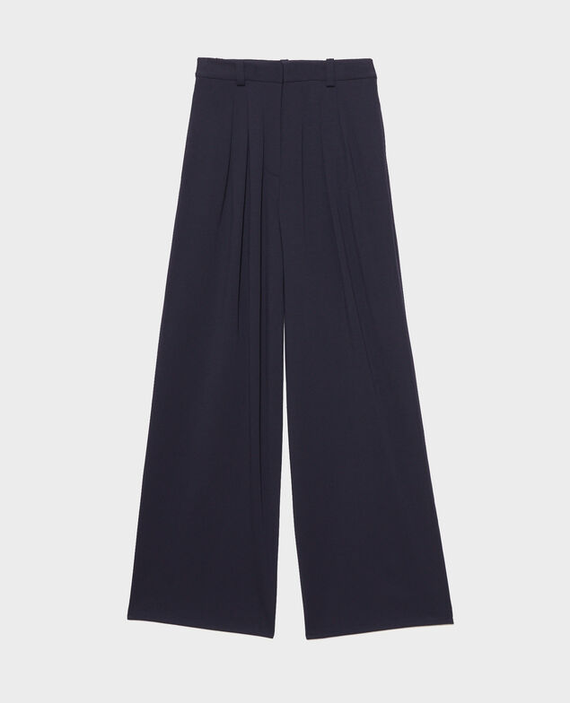 YVONNE - Weite Hose mit Falten 7012c 69 navy