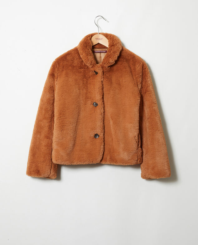 Kurzer Mantel aus Pelzimitat Lion