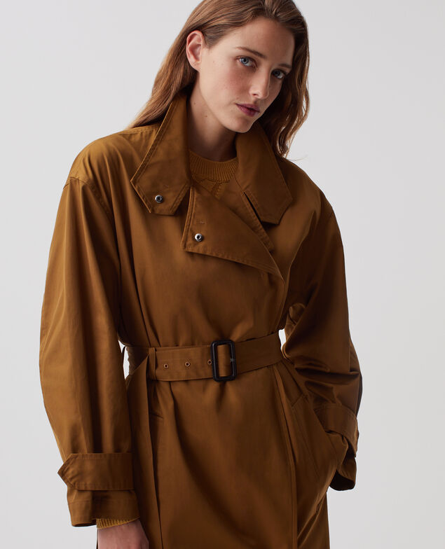 Oversize Trenchcoat J340 brown