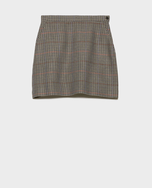 Minirock mit Karomuster 8864 03 gray check 2wsk256v16