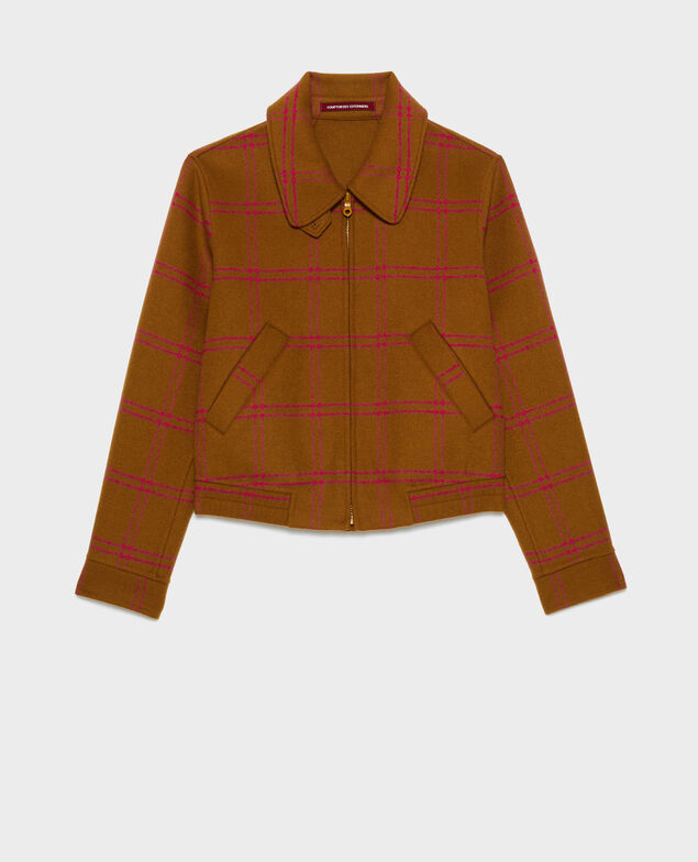 Kurzer Blouson aus Mischwolle