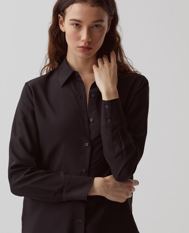 SIBYLLE - Fließende Bluse H091 black beauty