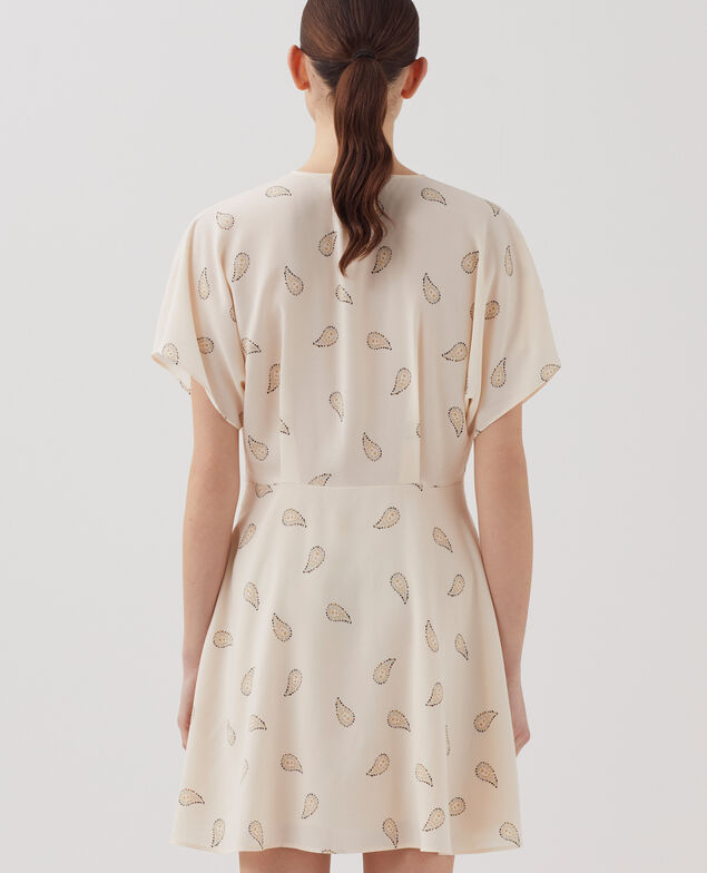 Kurzes Kleid mit fließendem Fall J492 ma paisley gold