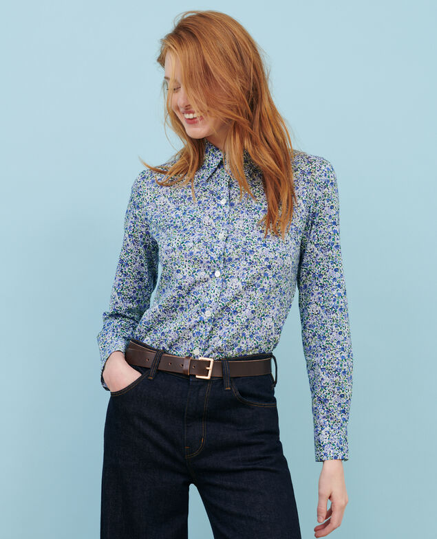 Baumwollbluse 92 print blue
