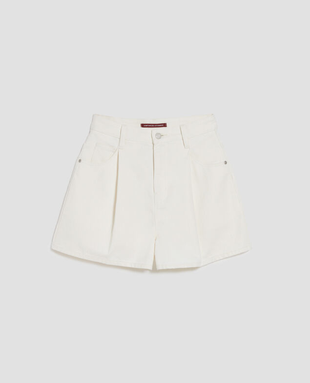 Bundfaltenshorts H003 white