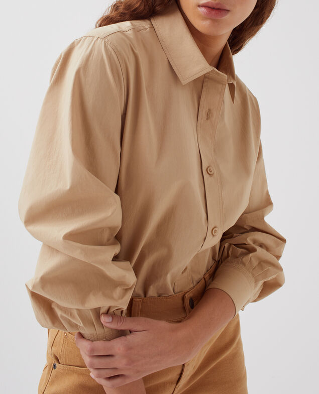 Weite Bluse aus Baumwolle H322 travertine 4ssh094c12
