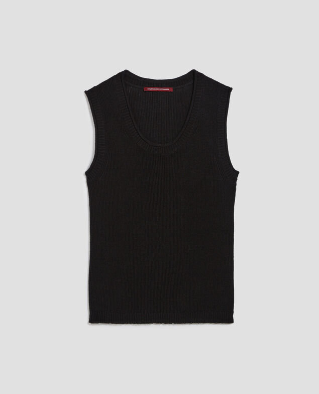 Langes Top aus Leinen H091 black beauty