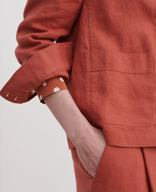Arbeitsjacke aus Panamaleinen 7200c 13 red
