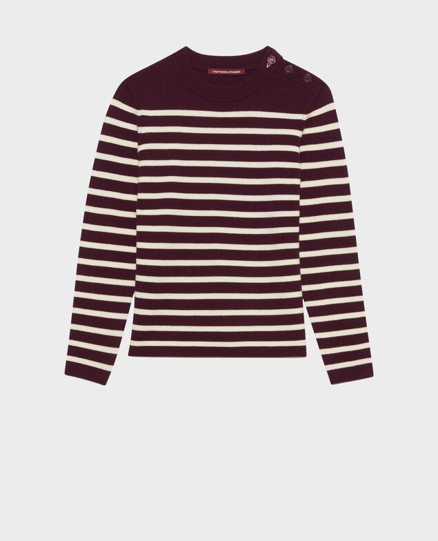 MADDY - Pullover aus Merinowolle im Marinelook Stp prpl jtst