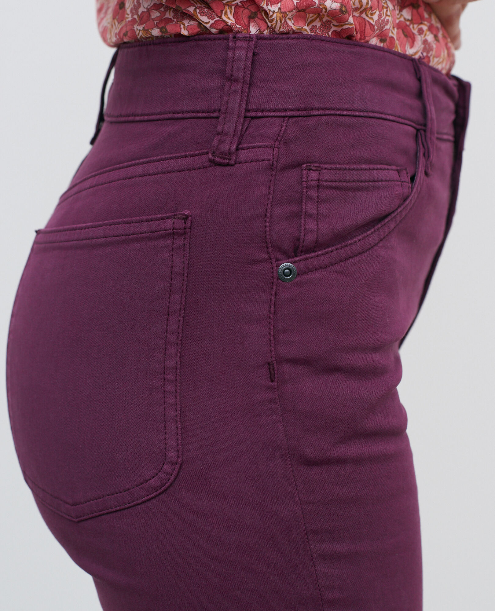 DANI - SKINNY - 5- Pocket-Jeans mit hoher Taille Potent purple Pozakiny
