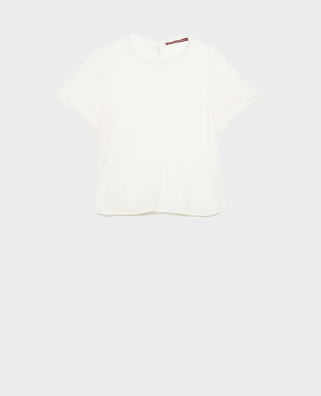 CORINNE - T-Shirt aus Seide 01 white 2sto013s01