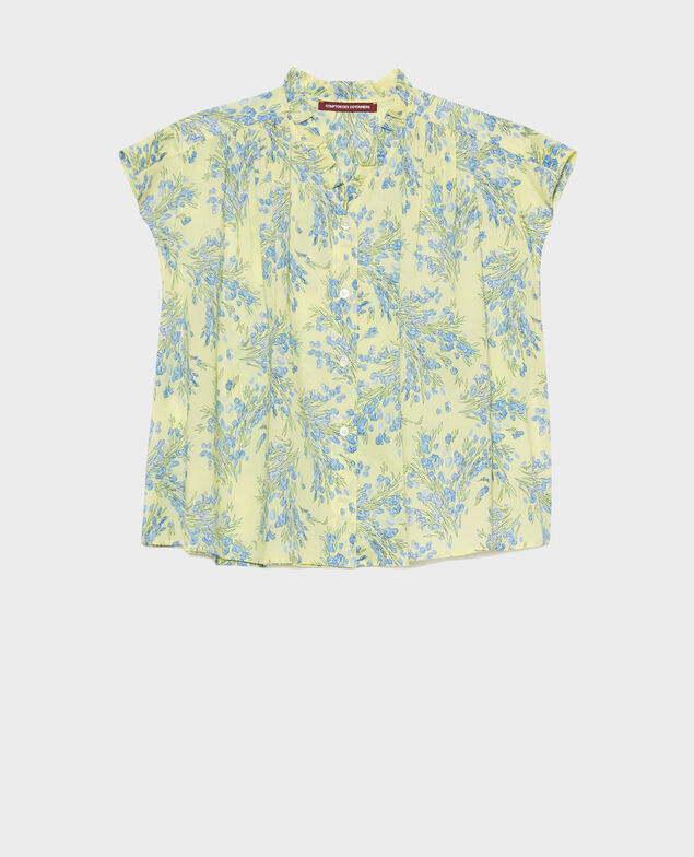 Top aus Baumwollvoile 93 print yellow