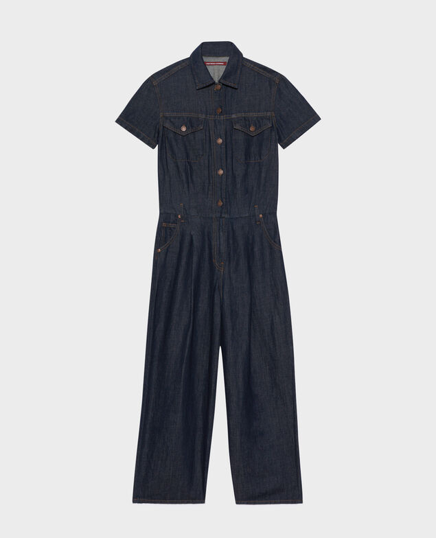 Jumpsuit aus Denimstoff