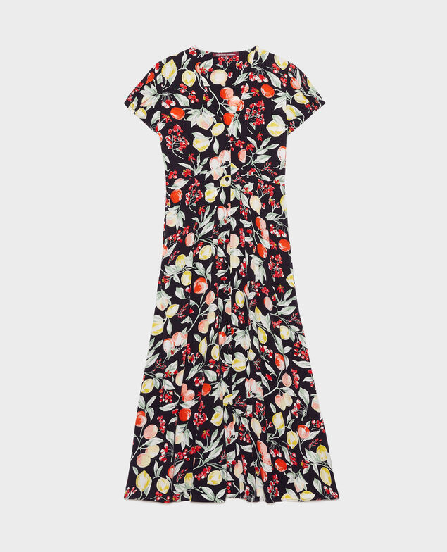 LUDIVINE - Langes fließendes Kleid 103 print black