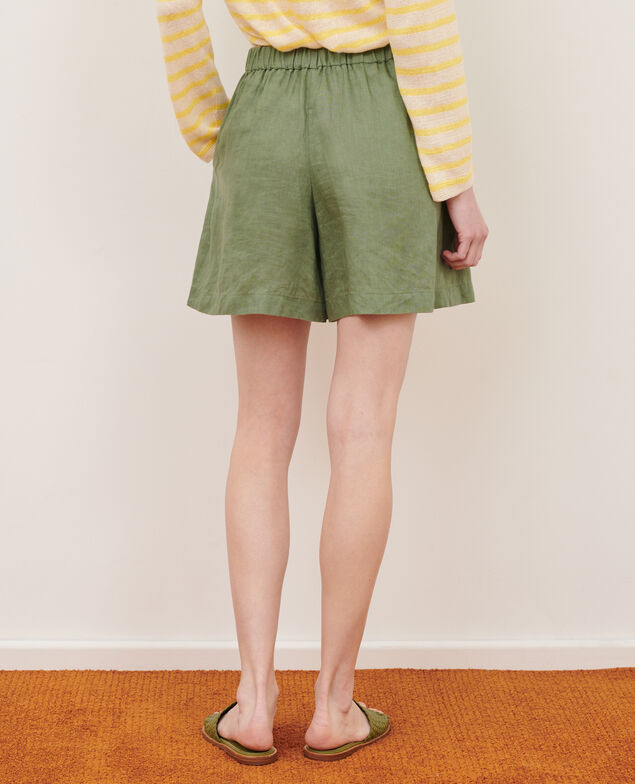 Shorts aus Leinen 52 green