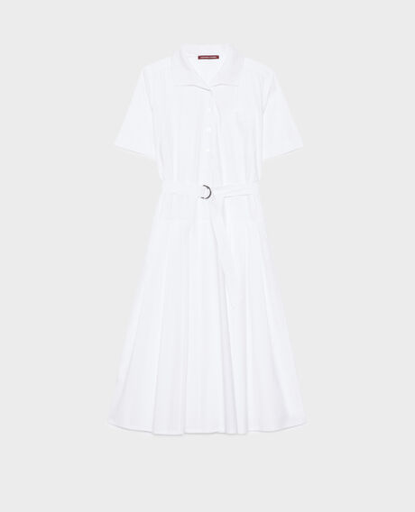 Midi-Kleid aus Baumwolle 0007 white 3sdr041c12