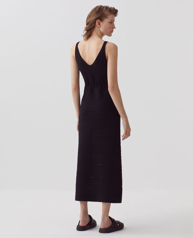 Gehäkeltes Kleid aus Baumwolle H091 black beauty