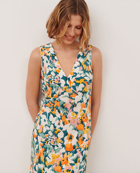 Langes fließendes Kleid A220 eden orange 3sdr273v02
