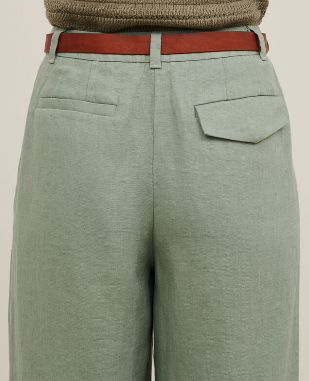 YVONNE - Weite Hose aus Leinen 07 gray