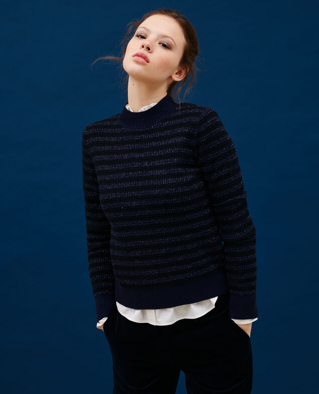 Gestreifter Pullover 8824 09 black