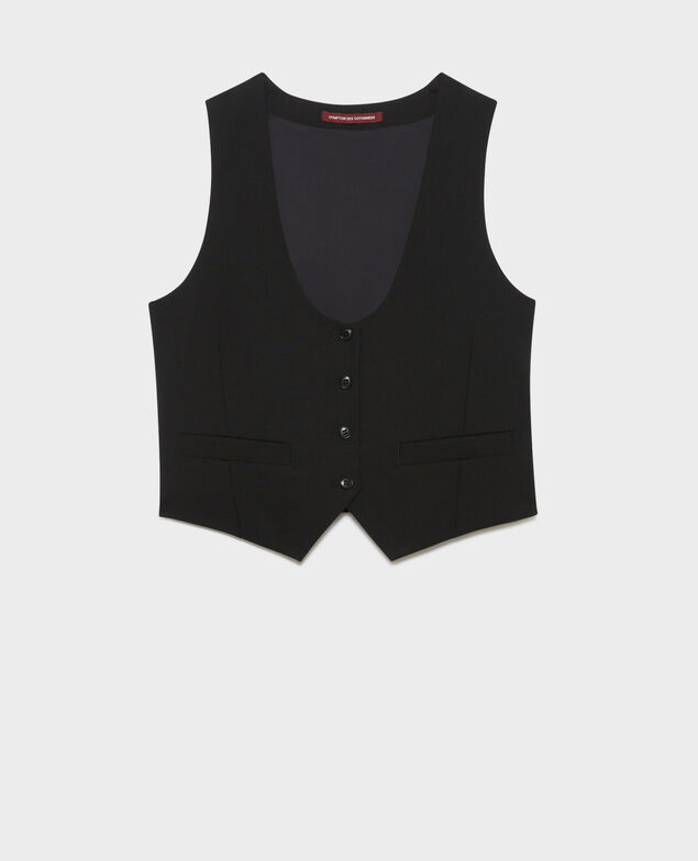 Anzugweste aus Wolle A091 black