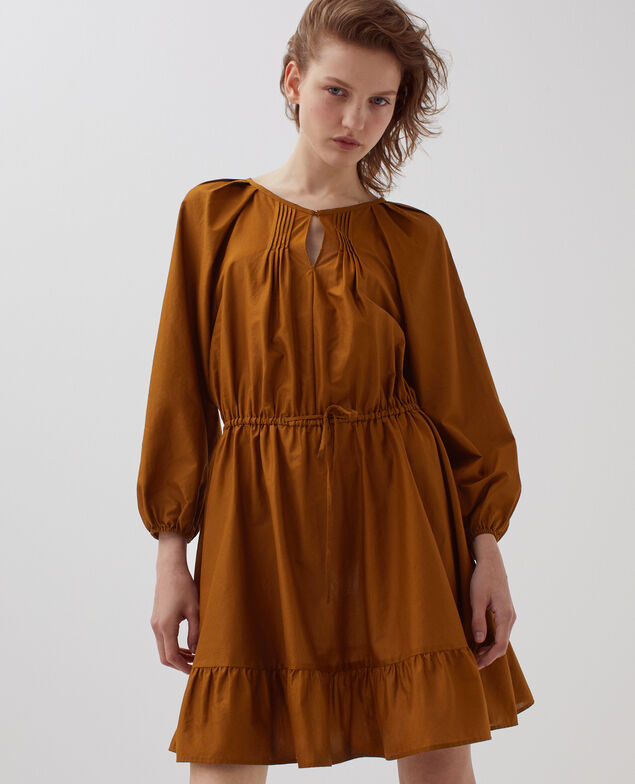 Kurzes Kleid mit 3/4-Ärmeln I360 monks robe brown