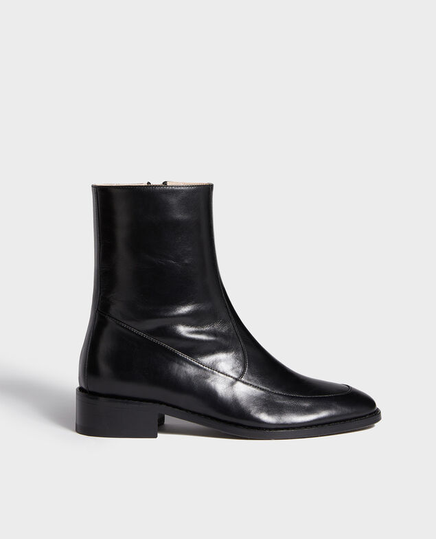 Enge Boots aus Leder Black beauty