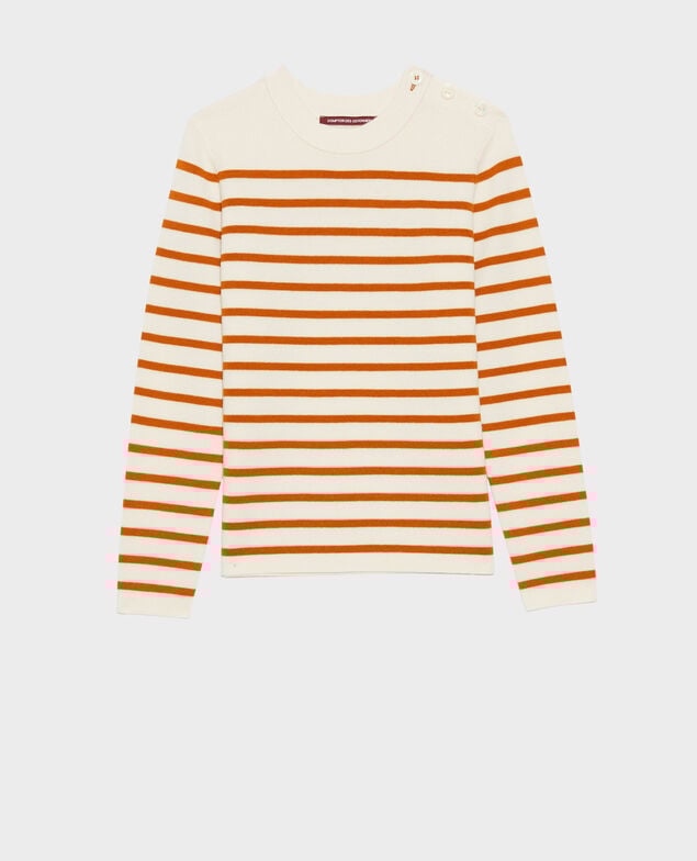 MADDY - Pullover aus Merinowolle im Marinelook Stp_grd_pumkn