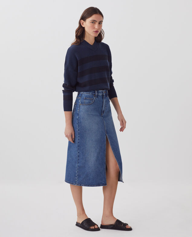 Midi-Rock aus Denim J650 vintage wash ss25