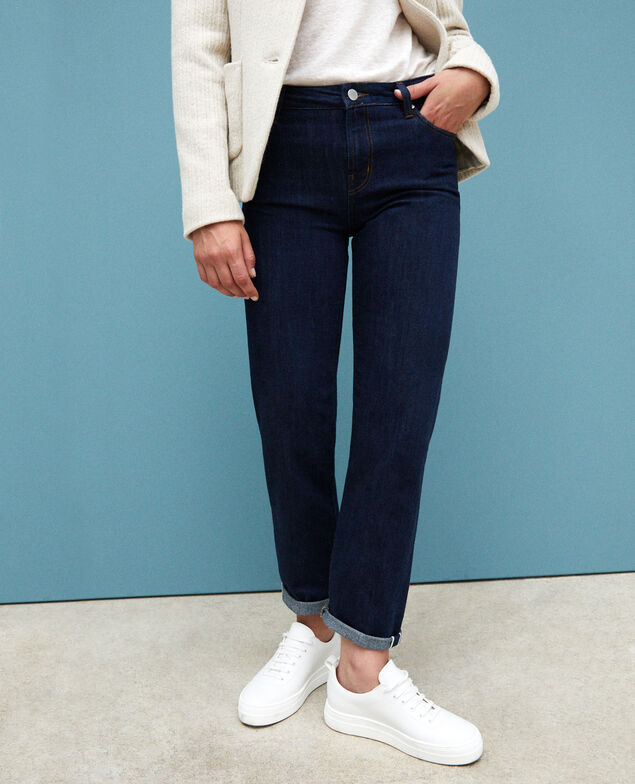 Real Straight-Jeans Blau