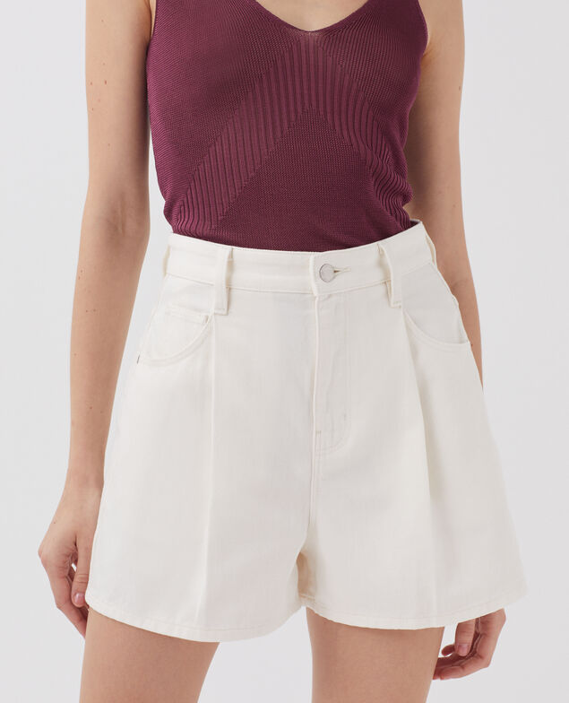 Bundfaltenshorts H003 white