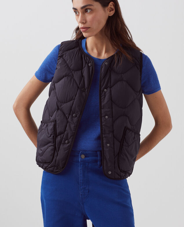 PLUME - Daunenjacke ohne Ärnel H091 black beauty