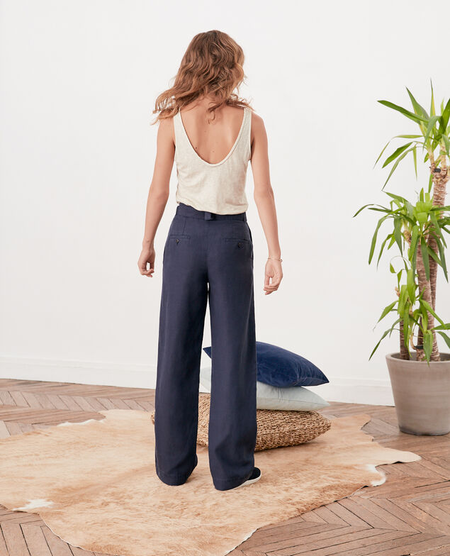 Weite Hose Navy