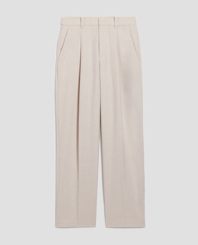 Gerade Hose aus Wolle U300 natural